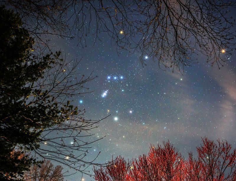 Orion constellation in the sky