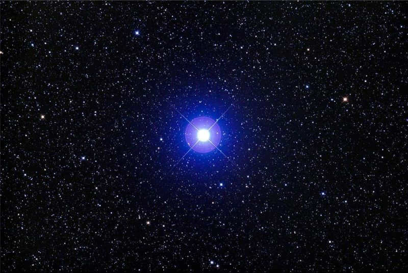 Vega through a telescope