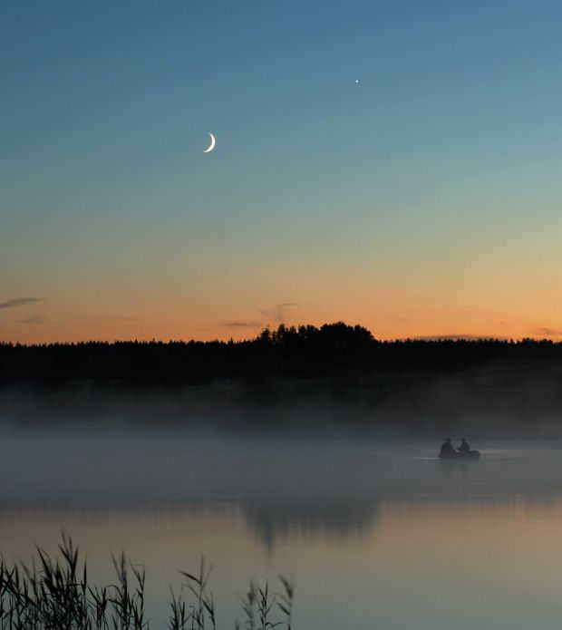 Moon and Venus